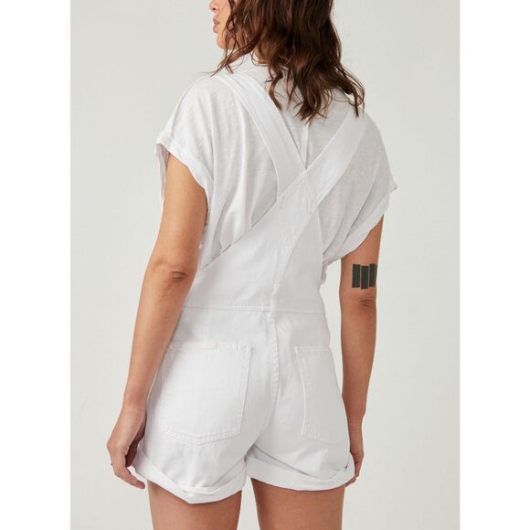 Free People White Denim Romper - Picture 9 of 11